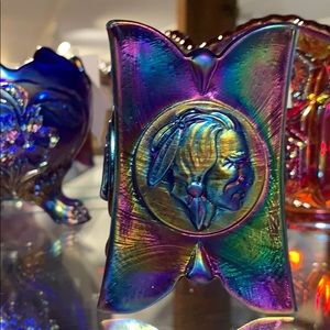 Carnival Glass Toothpick Holder